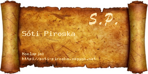 Sóti Piroska névjegykártya